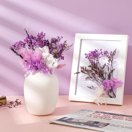 Real Dried Flowers, Natural Dry Flowers Mixed Natural Pressed Flowers Flores Secas Dried Florals for Crafts,Resin,Candle Making (Purple)