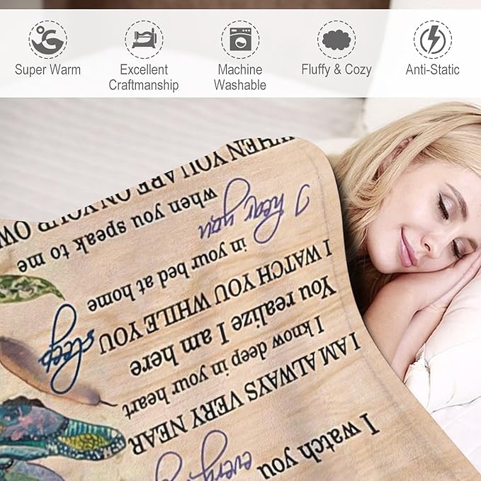 Dragonfly Blanket Memorial Sympathy Gifts for Girls Women Loved One I Never Left You Throw Blanket for Kids Adults Soft Warm Cozy Fleece Blanket for Couch Sofa Bed 50"x60"