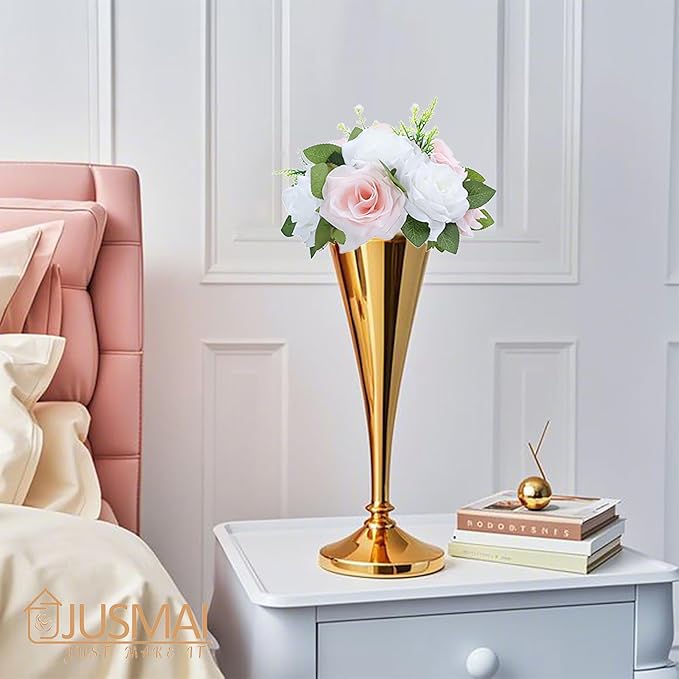 Artificial Flowers Ball 4 Pcs - Blush White Wedding Table Centerpiece Decorations for Flower Arrangements