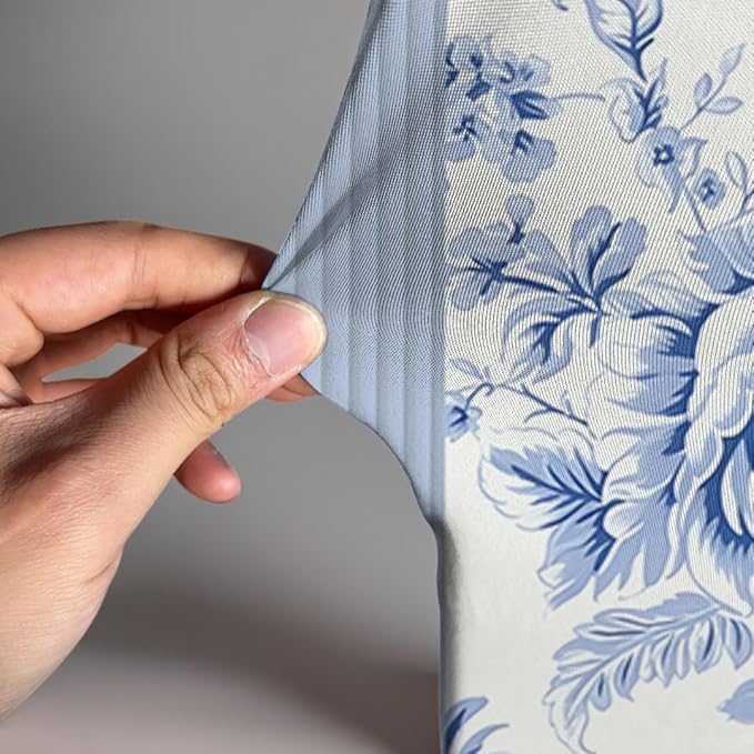 Blue and White Floral Arch Backdrop Cover Vintage Peony Arch Stand Spandex Cover Elegant Toile de Jouy Wedding Baby Shower Birthday Party Decoration French Country Style Background (G4229,5FT)