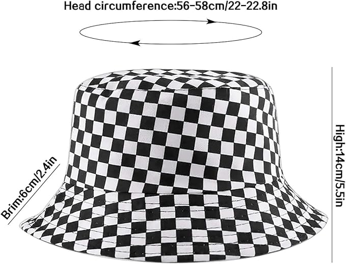 Malaxlx Unisex Bucket Hat Beach Sun Hat Aesthetic Fishing Hat for Men Women Teens, Reversible Double-Side-Wear