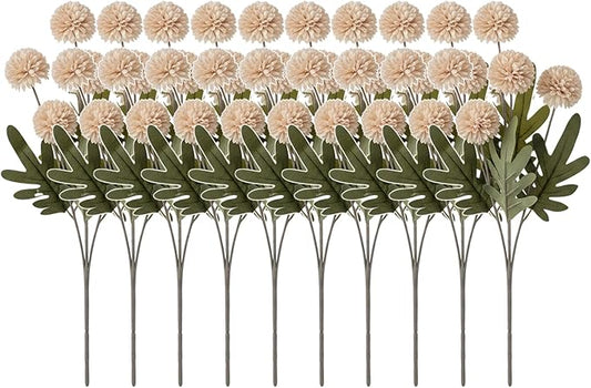 Artificial Hydrangea Flowers Fake Hydrangeas Faux Flowers Bouquet Artificial Plants for Wedding Home Office Decor Excluding vases-(Autumn White 10 PCS)