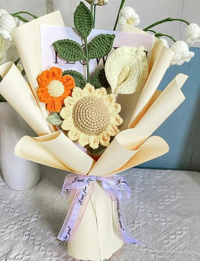 WRAPAHOLIC 20 Sheets Flower Wrapping Paper - 22.4 x 22.4 inch Pure Cream Yellow Color Water-Resistant Floral Bouquet Wrapping Paper, Florist Supplies Packaging for Fall Wedding Birthday Gift DIY