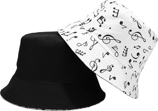 Flower Reversible Bucket Hat Cotton Summer Travel Beach Sun Hats Emboridery for Women Men