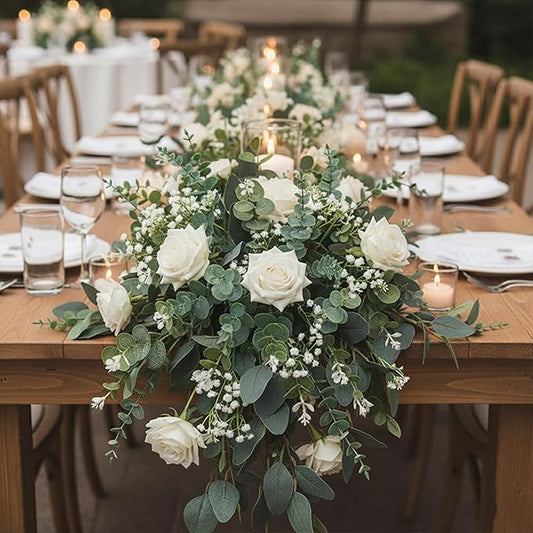 120 Pcs 5 Mixed Eucalyptus Greenery Stems Artificial Baby Breath Flowers Bulk Eucalyptus Leaves Bundle Faux for DIY Wedding Decoration Bouquets Home Arrangement Floral Vase Decor