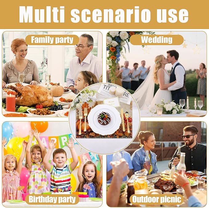Fall Pumpkin Placemats Set of 6, Autum Mushroom Leaf Linen Place Mat Washable Stain Resistant Table Mats for Farmhouse Kitchen Dining Party Wedding Decor 12x18 Inch