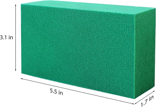 FLOFARE Pack of 6 Floral Foam Blocks Each (5.5"L x 3.1"W x 1.7"H) Green Wet & Dry Flower Foam for Fresh & Artificial Flower Arrangement, Plant Foam, Florist Supplies for DIYs, Arts, Crafts & Weddings