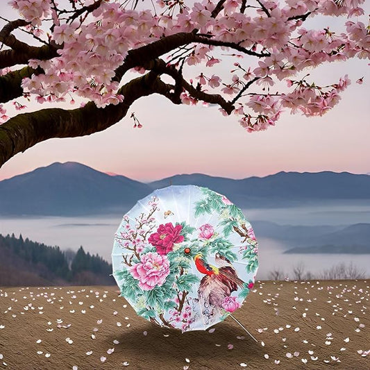 Chinese Japanese Handmade Parasol Umbrella,Asian Decoration DIY Art Dance Classical Umbrella for Wedding Parties Photography Costumes Cosplay