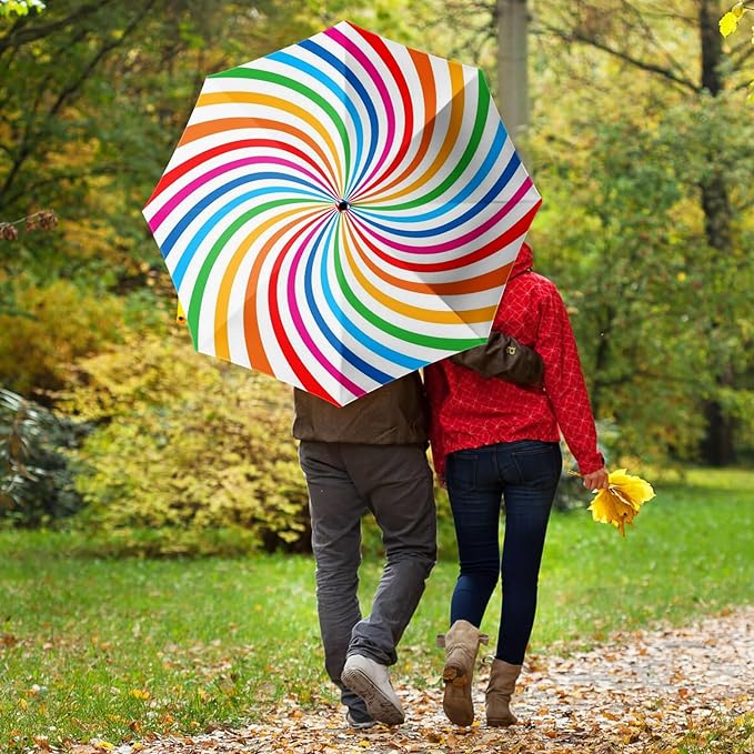 Small Compact Travel Automatic Folding Umbrella for Women, Portable Lightweight, Rain, Wind, UV Sun Shade
