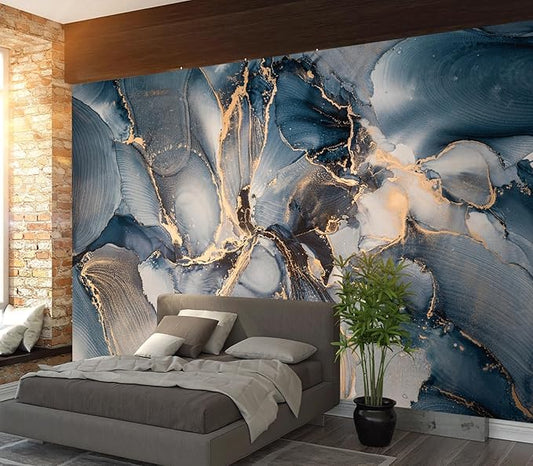 Cliouar-Shining Golden Texture imitating Marble Cutting Peel and Stick 90" x 67"