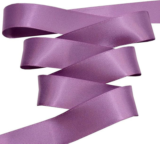 Morex Ribbon Double Face Satin Ribbon 7/8" X 50 YD Amethyst Ribbon for Gift Wrapping, Birthday Gift Cards, Satin Dress for Women, Silk Ribbons for Crafts, Wedding Gifts for Couple