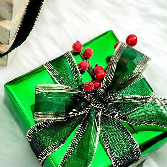RUSPEPA Green Christmas Wrapping Paper - 81.5 Sq Ft - Solid Color Paper Perfect for Wedding,Birthday,Christmas,Baby Show - 30 inches x 32.8 feet, Light Green