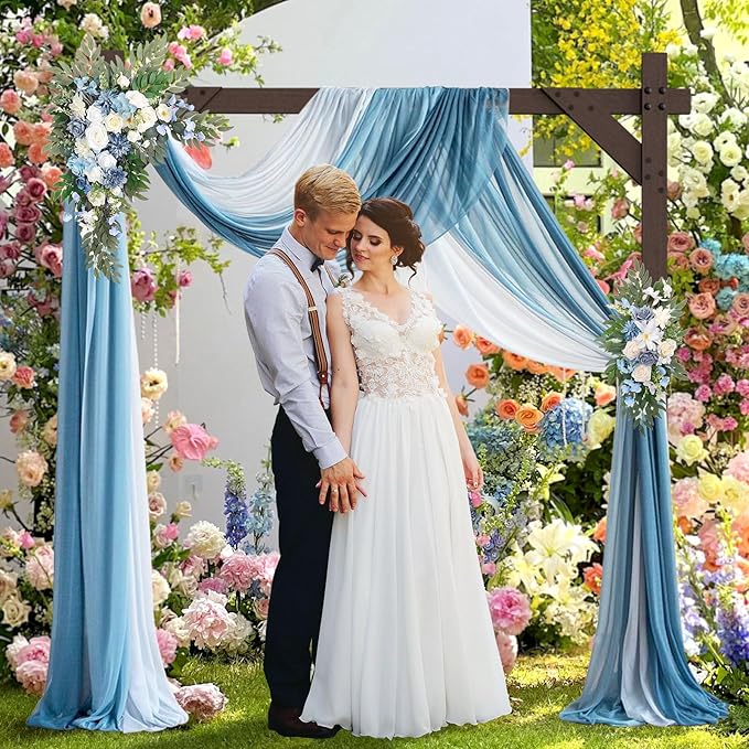Wooden Wedding Arch Frame 7.48 FT Square Wood Arch Wedding Arbor Backdrop for Ceremony Party Proposal Scene Garden Beach Forest Rustic Boho Decoration(7.48ft)