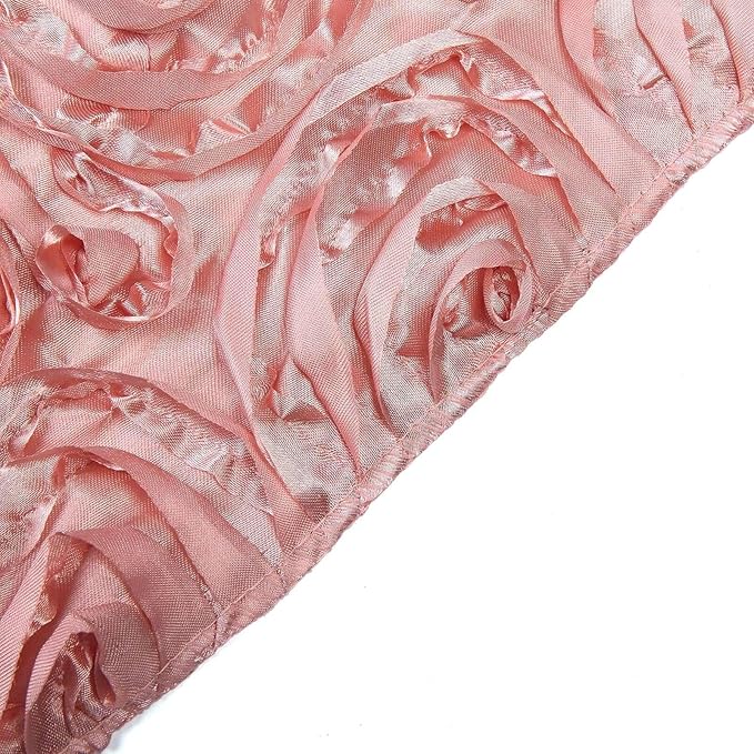 Efavormart Wonderland Rosette Premium Table Runners for Weddings Party Banquets Decor Fit Rectangle and Round Table - Dusty Rose