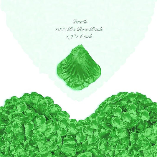 1000 Pieces Artificial Silk Rose Petals Flower Decoration Wedding Party (Light Green)