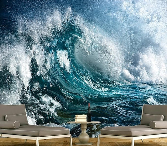 Cliouar-Ocean Mural Wallpaper Peel and Stick 160" x 114"