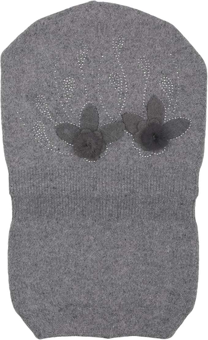 ZLYC Women Floral Slouchy Beanie Hat Double Layer Winter Knit Skull Cap