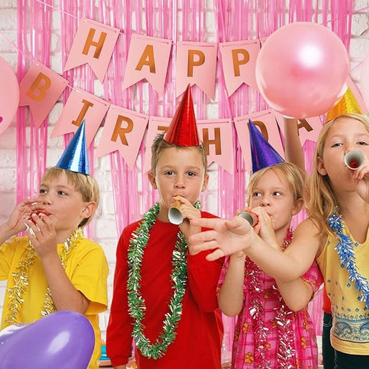 20 Pack Party Backdrop Decorations Pink Tinsel Curtain Party Backdrop Foil Fringe Birthday Decorations Photo Booth Streamer Backdrop Pink Theme Bachelorette Graduation Party Decorations
