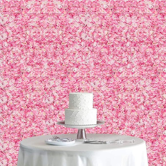 Flower Wall Panel Set, U'Artliens Artificial Wall Flower Backdrop 24x16 Inch 3D Silk Hydrangea Rose Floral Panel for Photo Background Home Party Wedding Backdrop Decoration(12pcs,Pink)