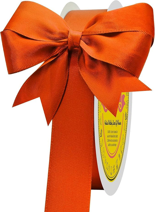 Torrid Double Face Satin Ribbon 1 inch X 50 Yards Spool Bright Colors Very Suitable for Weddings Gift Package Wrapping Dancer Wand Sewing Party Hair Bow Invitation Decorations and More