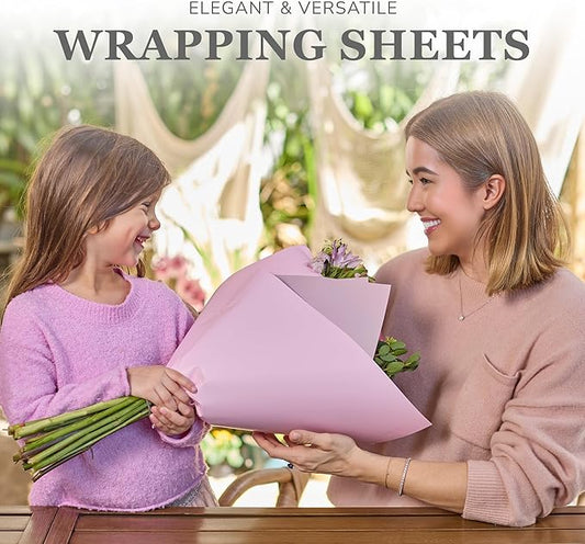 the florist Supply 20 Sheets Premium Flower Wrapping Paper | Waterproof Flower Wrapping Paper for Bouquets | Double Sided Floral Bouquet Sheets | DIY Gifts Colorblend Peony Haze