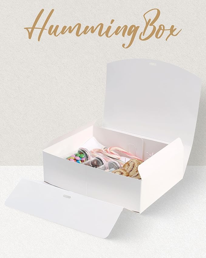 HummingBox Stripes Gift Box Set of 16 - Gift Boxes for Presents & gifting on weddings, birthdays & more - Easy to Assemble Striped Gift Boxes With Lids & Ribbon Closure - Decorative Boxes With Lids