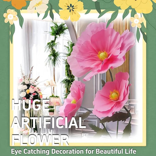 Giant Flowers for Decoration, 5.3 ft Large EVA Artificial Flower Arrangements for Wedding Reception Birthday Christmas Party Banquet Backdrop Decor Shop Window Display Photography Props, Mix Color