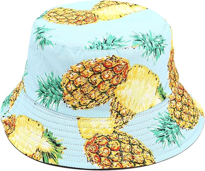Mashiaoyi Unisex Print Double-Side-Wear Reversible Bucket Hat