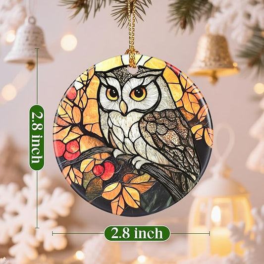 Christmas Ornaments, Owl Ornament, Christmas Tree Ornaments, Xmas Decorations, Holiday Decorations, Gifts for Owl Lovers, Holiday Party Gifts, and Xmas Gift Ideas