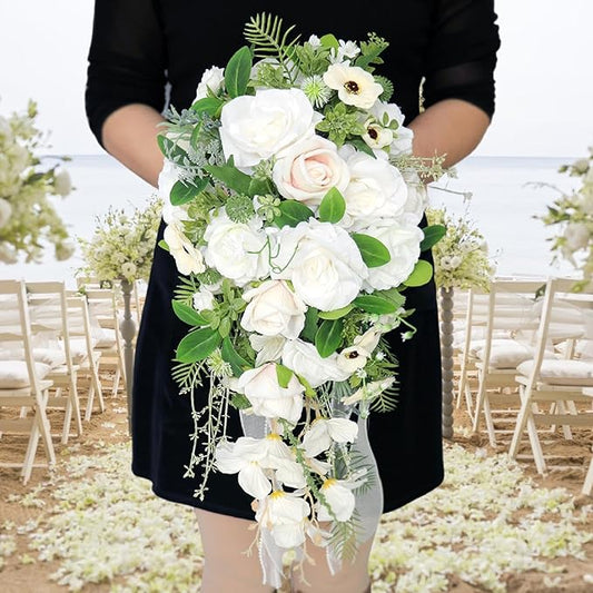 Bridal Bouquet Decoration Ornament Lightweight Rustic Wedding Toss Bouquet Bride Flower for Party Outdoor Anniversary
