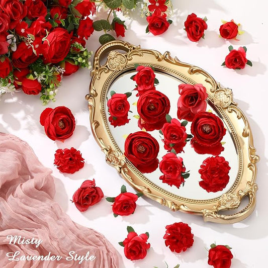 Zeyune 12 Bundles Artificial Peonies Flowers Artificial Silk Rose Faux Dahlia Fake Chamomile Hydrangea Bouquet Bulk for Vase Home Wedding Centerpiece Party Decoration(Red,Scarlet)