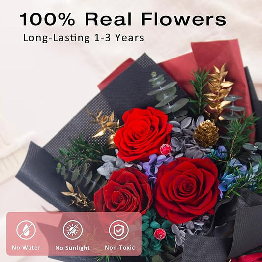 Vrioca Flowers for Delivery, Preserved Flowers Bouquets, Birthday Gifts for Women Mom