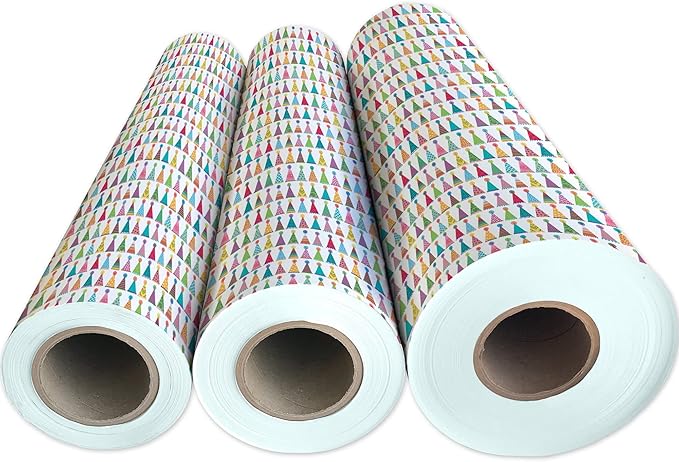 Jillson Roberts Bulk Gift Wrap, Everyday Gift Wrapping Supplies, Party Hats, Full Ream 833 feet x 30 inches