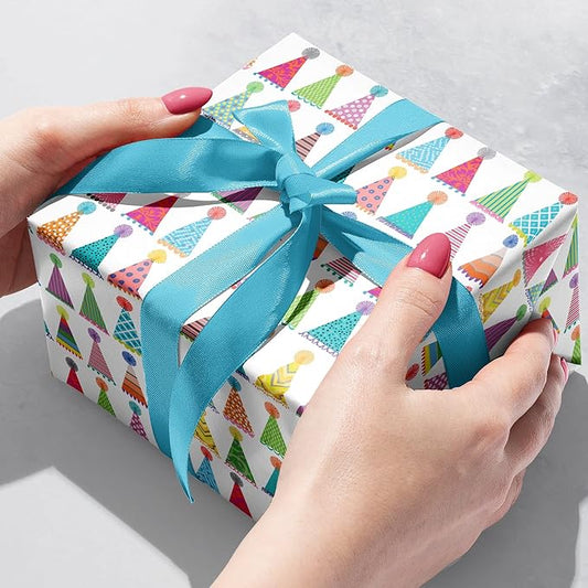 Jillson Roberts Bulk Gift Wrap, Everyday Gift Wrapping Supplies, Party Hats, Full Ream 833 feet x 30 inches