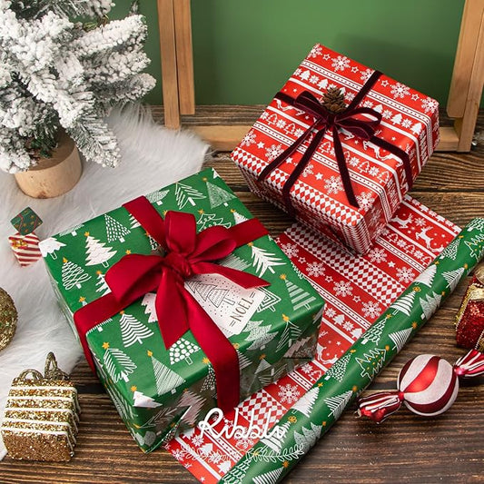 Ribbli Burgundy Velvet Ribbon 3/8 Inches Continuous10 Yard Spool Red Christmas Ribbon for Gift Wrapping Crafts Home Decor