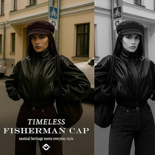 Funky Junque Newsboy Hat for Women – Trendy Greek Fisherman Cap, Classic Women's Baker Boy Newsies Hat, Ladies Fashion Caps