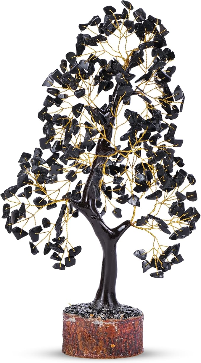 Black Tourmaline - Crystal Tree for Positive Energy - Crystals - Healing Chakra Tree - Healing Crystals - Healing Stones - Crystal Gifts, Spiritual Gifts, Viking Decor, Tree of Life, Black Tourmaline