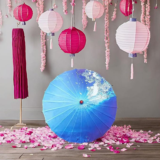 Chinese Japanese Handmade Parasol Umbrella,Asian Decoration DIY Art Dance Classical Umbrella for Wedding Parties Photography Costumes Cosplay
