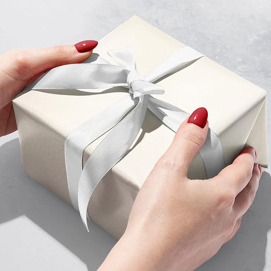 Jillson Roberts Bulk Gift Wrap, Everyday Gift Wrapping Supplies, Pearl Matte Metallic, 1/2 Ream 417 feet x 30 inches