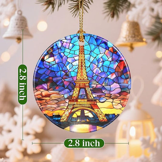Christmas Ornaments, Eiffel Tower Ornament, Christmas Tree Ornaments, Xmas Decorations, Holiday Decorations, Eiffel Tower Lover Gifts, Holiday Party Gifts, and Xmas Gift Ideas