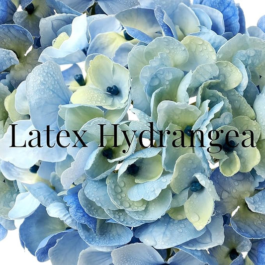 4 Pcs Real Touch Hydrangeas Gradient Blue Artificial Hydrangeas Flowers Real-Looking Faux Latex Hydrangea for Kitchen Living Room Porch Home Decor Baby Shower Party Wedding Table Centerpiece
