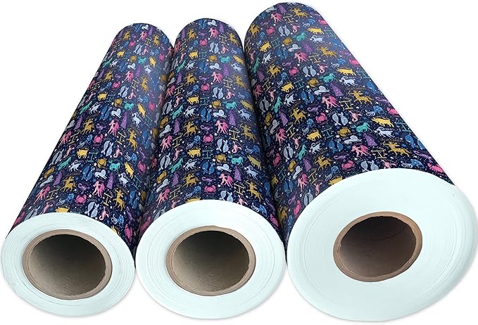 Jillson Roberts Bulk Gift Wrap, Everyday Gift Wrapping Supplies, Astrology, 1/4 Ream 208 feet x 24 inches