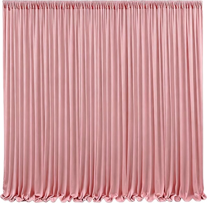 Rose Backdrop Curtains-Wrinkle-Free Polyester Photography Drapes Party Curtain Background for Baby Shower Wedding Decorations- 16 X10FT