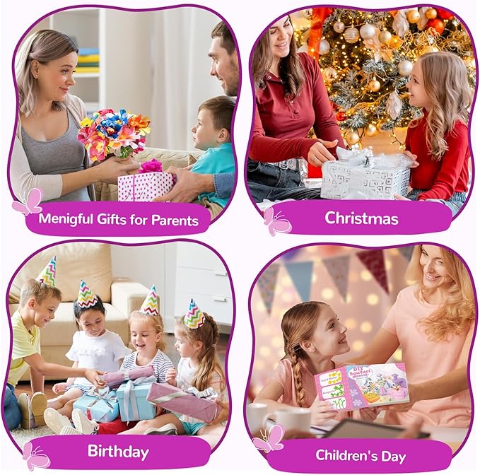 GPPNKC Flower Bouquet Craft Kit Flowers Market Toy Educational Toys Fun DIY Activity Set Christmas Birthday Gift for 4 5 6 7 8+ Year Old Girls and Boys