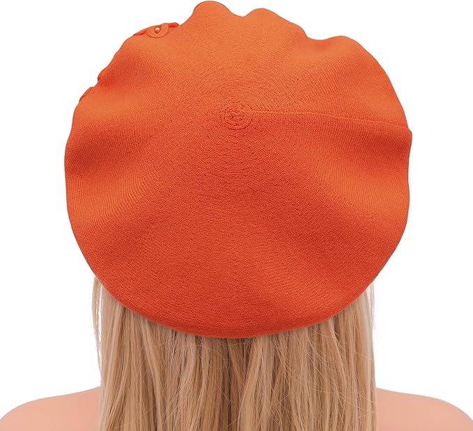 Winter Women French Beret Hat Kaschmir Solid Color Knitted Berets