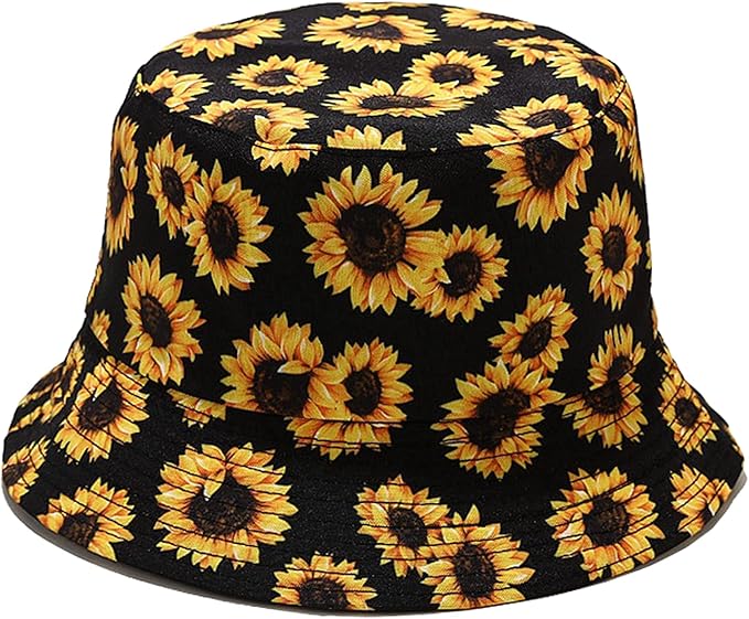 Mashiaoyi Unisex Print Double-Side-Wear Reversible Bucket Hat