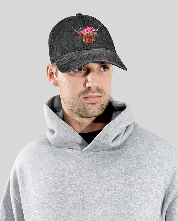 Negi Retro Baseball Cap Denim Hat for Women Female Washed Distressed Adjustable Dad Hats Unconstructed Cotton