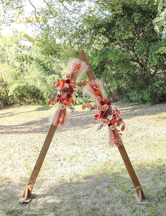 Wedding Arch Flowers, Artificial Flowers for Decoration, Large Flower Swag for Boho Styles Wedding Ceremony Floral Decor - Pack of 2