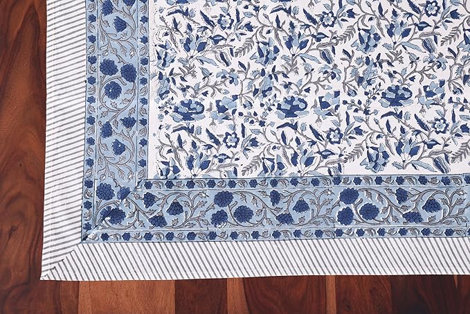 ATOSII Cotton Tablecloth Jodhpur 72" X 140" Inches Rectangle