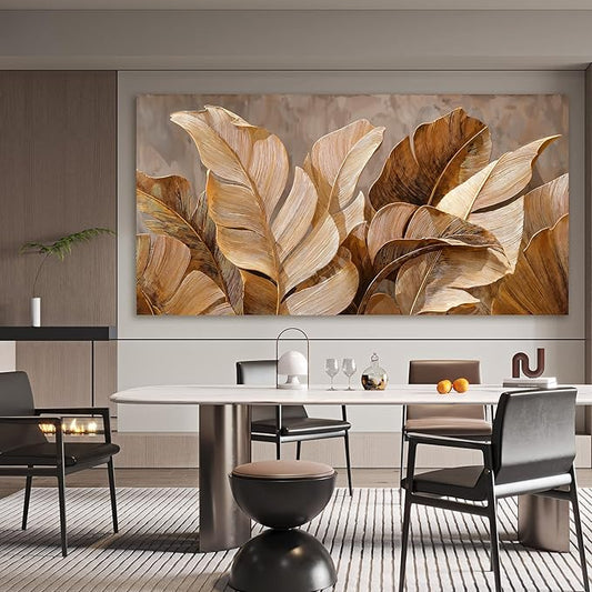 Canvas Wall Art Decor Wall Art Pictures for Living Room Botanical Oversized Wall Art paintings Artwork for Wall Decor Brown Modern Wall Art Decor Artwork for walls Bedroom Office Wall Decor 29" X 58"